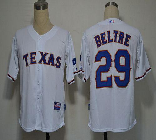 Rangers #29 Adrian Beltre White Cool Base Stitched MLB Jersey - Click Image to Close